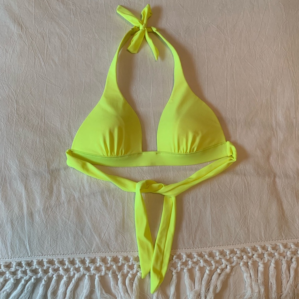 Victoria Secret neon yellow bikini top